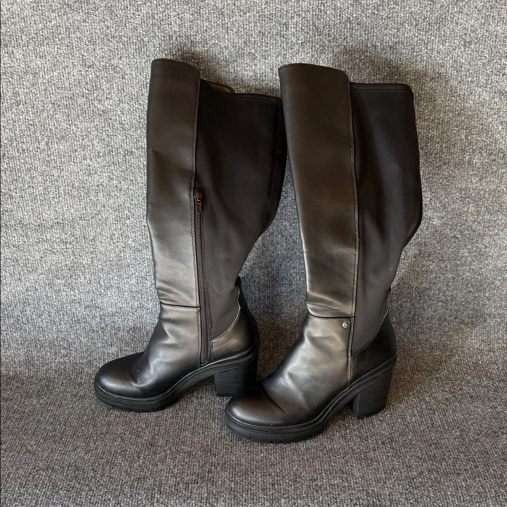 MIA Elegant Black Leather Women's 7.5 Boots